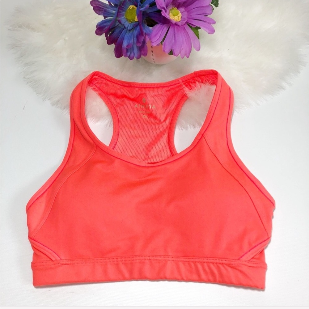 ATHLETA neon orange sport bra size XS